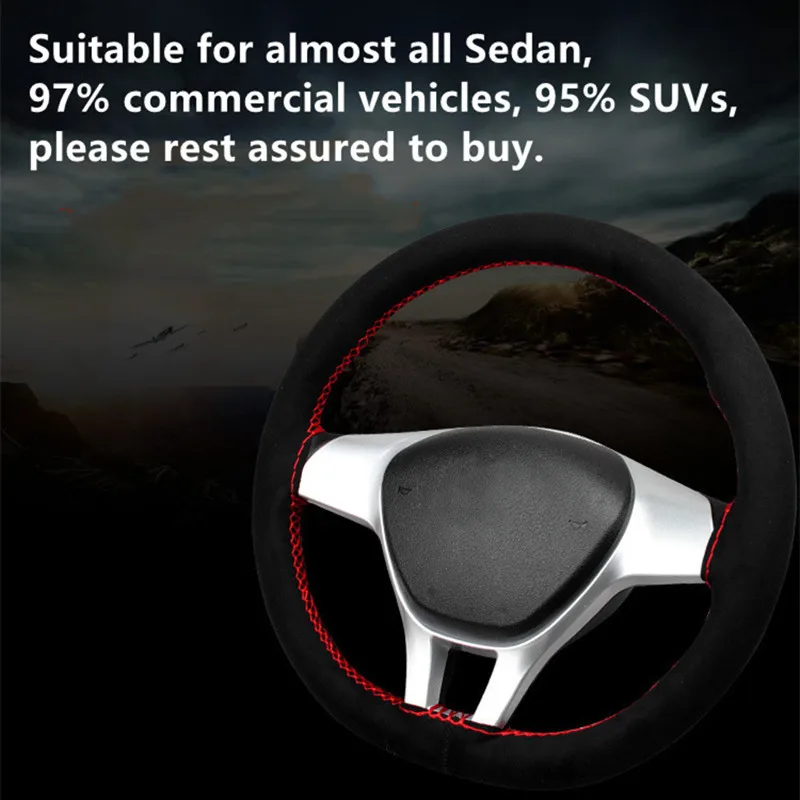 Оплетка рулевого колеса ручной работы из замши/оплетка мягкого волокна и кожи на