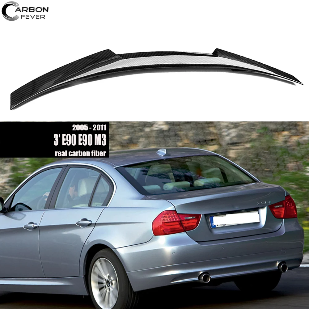 Для BMW 2005 - 2011 3 серии E90 седан и M3 задний спойлер из углеродного волокна для