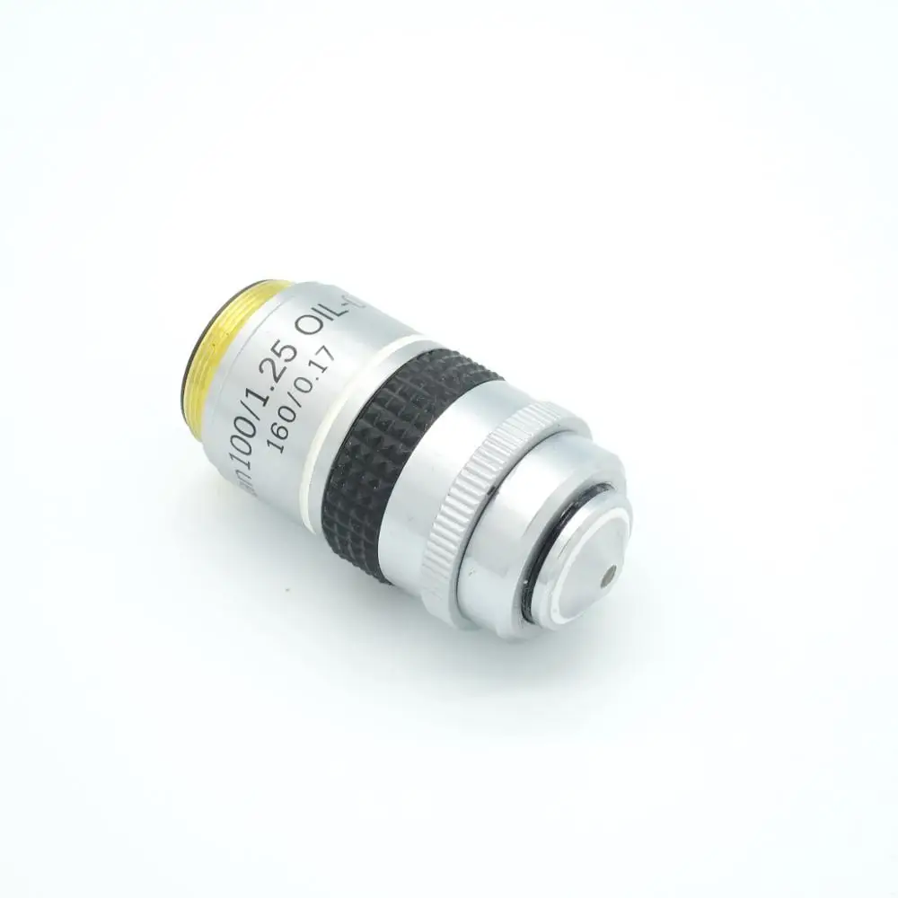 Free shipping Microscope Objective-100X (Oil) Darkfield Plan Objective w/ Iris for Biological with 195mm | Инструменты