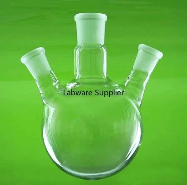 Стеклянная колба с круглым дном и 3 горлышками 25 мл |