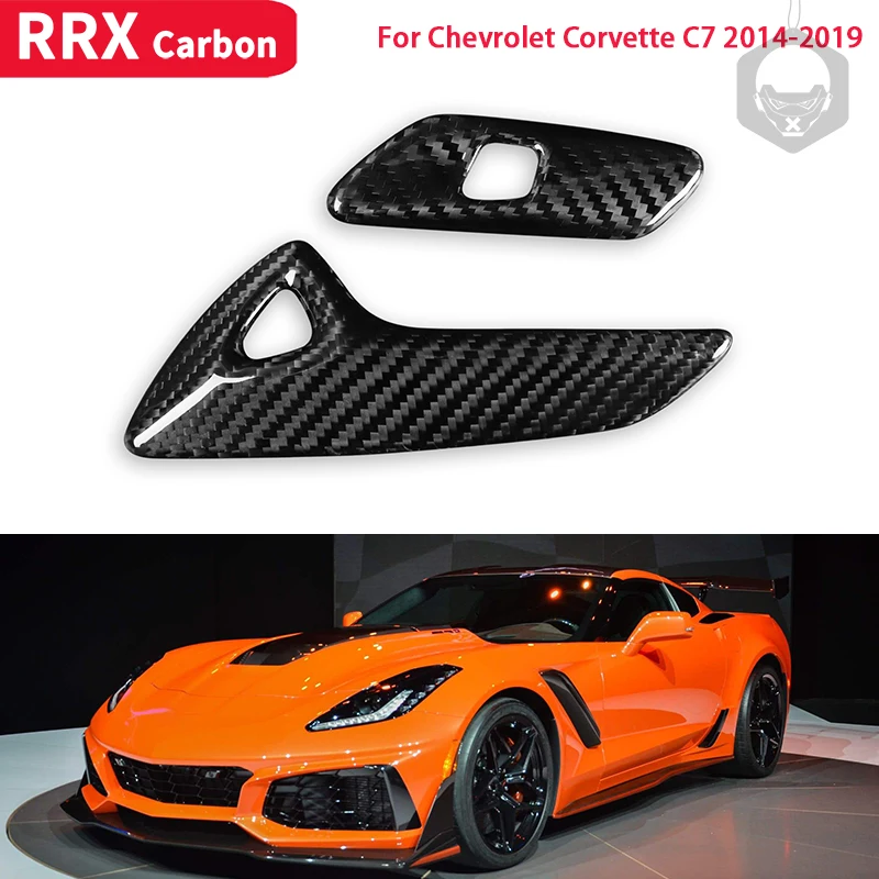 

RRX for Corvette C7 Z06 ZR1 Real Carbon Fiber Interior Door Handle Trim for Chevrolet Corvette C7 2014 2015 2016 2017 2018 2019