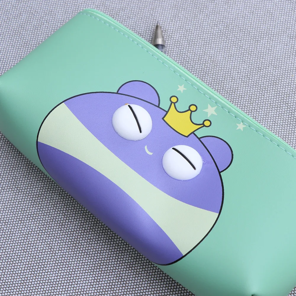 

4pcs Pencil Case Cartoon Waterproof Stationery Pencil Box Pen Bags School Office Supplies (Stripe Panda)