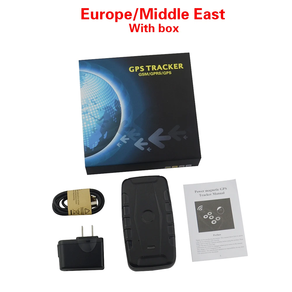 With box Middle East 4G LTE gps трекер LK900C-4G водонепроницаемый автомобильный локатор 20000 мАч батарея превышение скорости оповещения - Цвет: With box Middle East