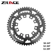 zrace rx bicycle crankset double chainring narrow width for road bike parts 50 34t52 36t53 39t bcd 110 chainwheel