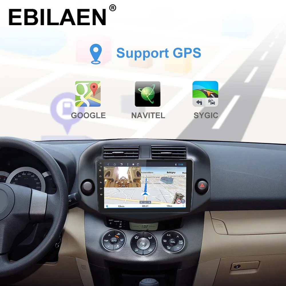 YUEMAIN автомобиля Радио Мультимедийный проигрыватель для Toyota RAV4 RAV 4 2007-2010 2Din Android 8,1 автомобильное радио с GPS навигационная лента Регистраторы DVR