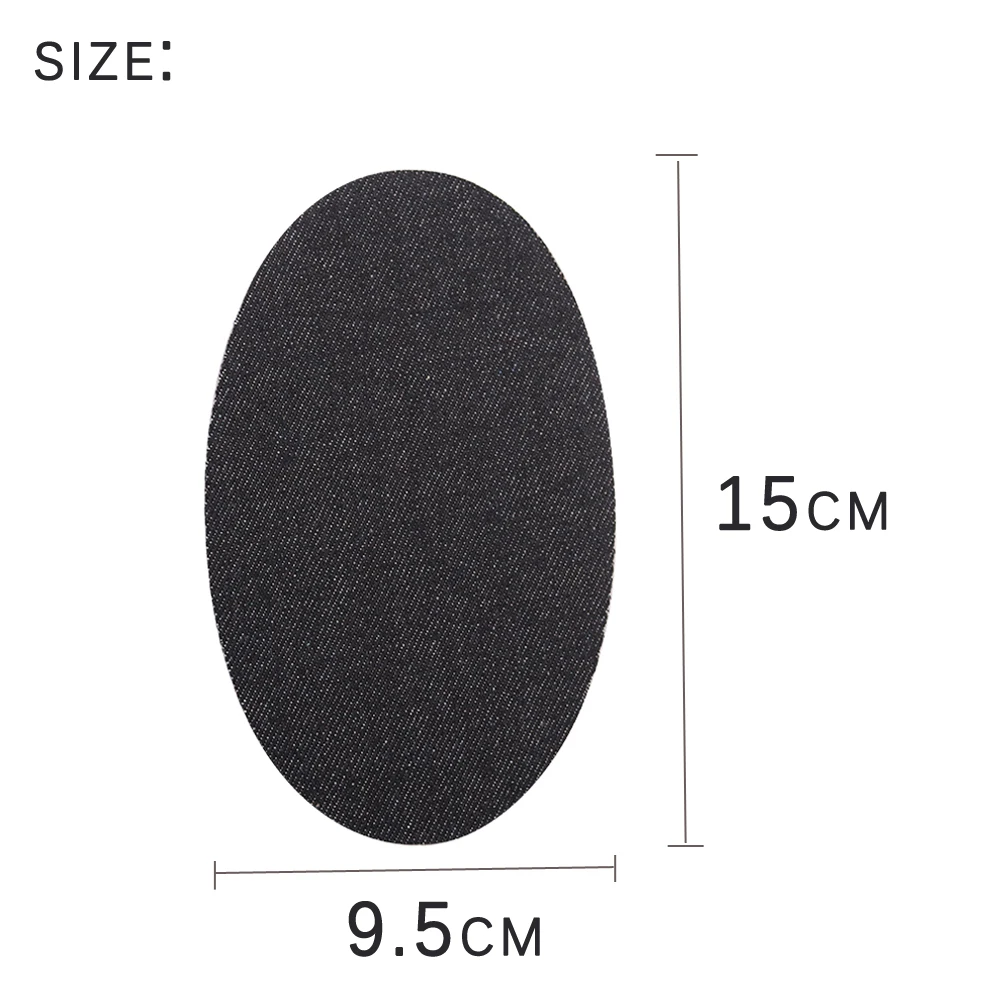 

4pcs Denim Patches for Pants Shirt Iron On Clothing Patches DIY Elbow Knee Repair Patch Apparel Fabric Sewing Accessories