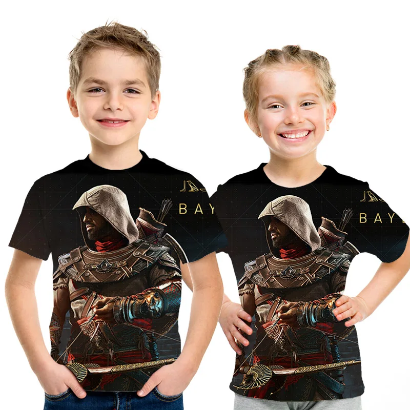 NT866 Летние детские футболки топы с 3d принтом assassins creed, повседневные Мальчики Девочки футболки, костюм Харадзюку хип-хоп Уличная одежда, футболки с аниме - Цвет: NT866