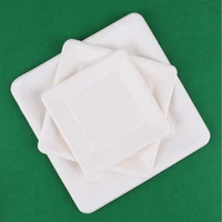 diy unpainted white disposable round square paper plates oval bowls kids kindergarten early learning toys party gift christmas