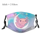 Axolotl маска для любителей прогулок, рыб, рот, космическая, инопланетянин, голографическая маска, уникальная трендовая маска с фильтрами PM2.5