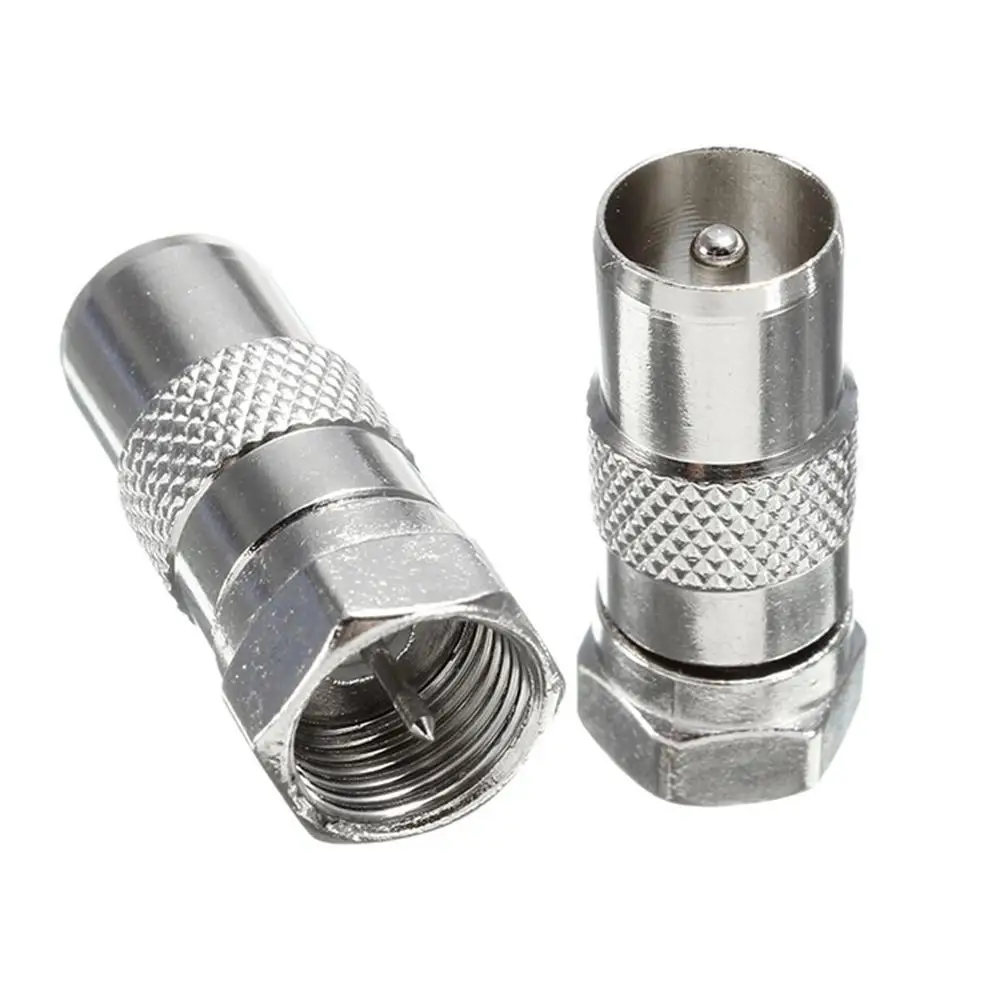 

1PC F Type Male Plug to RF Male TV Freeview Aerial Cable Adapter Converter