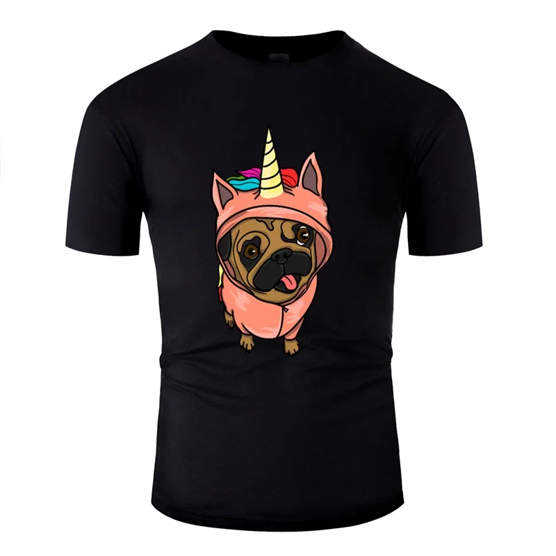 Футболка с принтом единорога собаки французского бульдога подарок для мужчин 100%