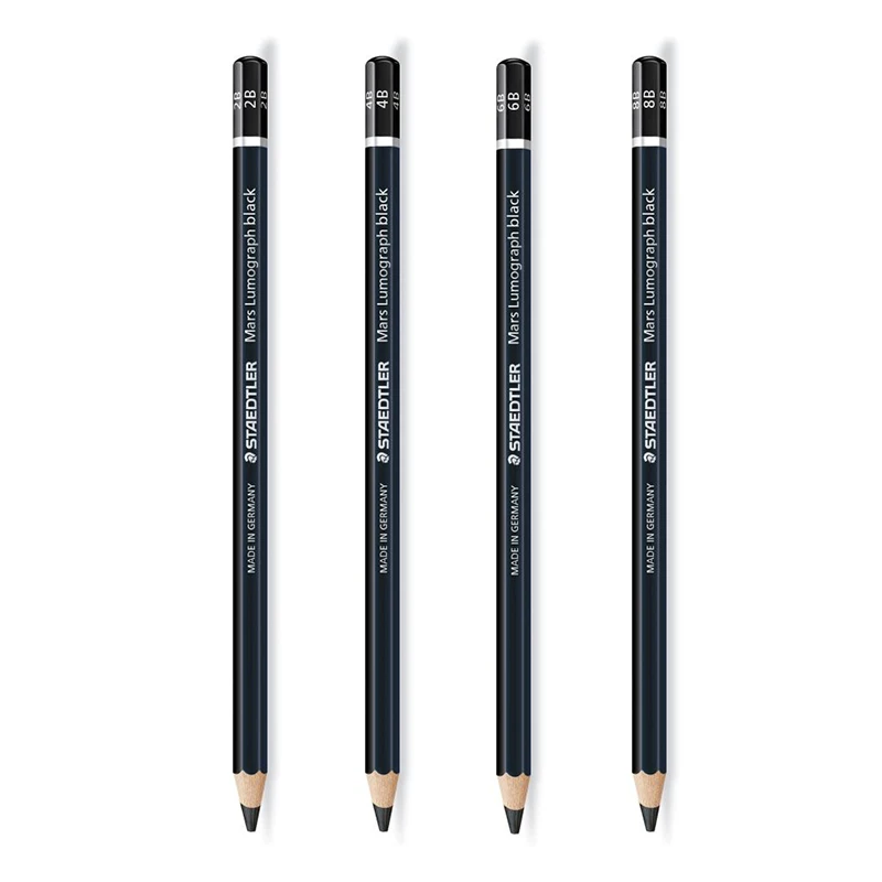 1 шт. Staedtler Ergosoft карандаш раскраска черный баррель Mars lumographic Рисование эскизы