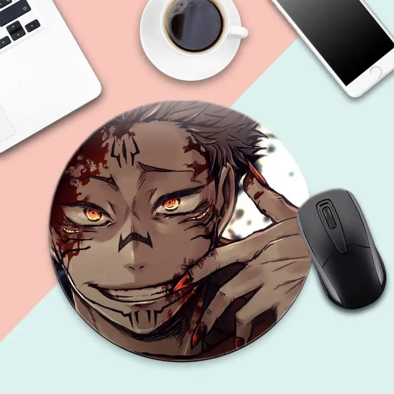 

anime Jujutsu Kaisen Laptop Gaming Mice Mousepad Desk Table Protect Game Office Work Round Mouse Mat pad XL Non-slip