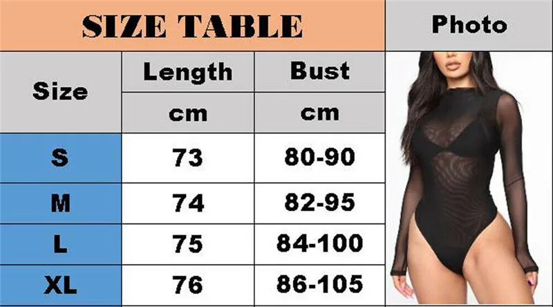 

Women Long Sleeve Sheer Bodysuit Bodycon Jumpsuit Romper Leotard Tops