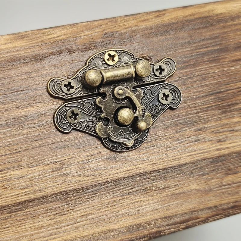 2 шт. античный латунный Деревянный чехол с застежкой в винтажном стиле