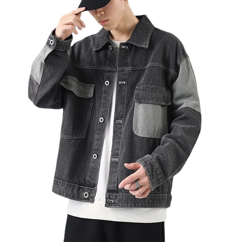 

Denim Jacket Men Jacket Jeans Homme Jacket men Jeans Homme Jean Jacket Men Streetwear Outerwear Coat casual 2021 Fashion Blue