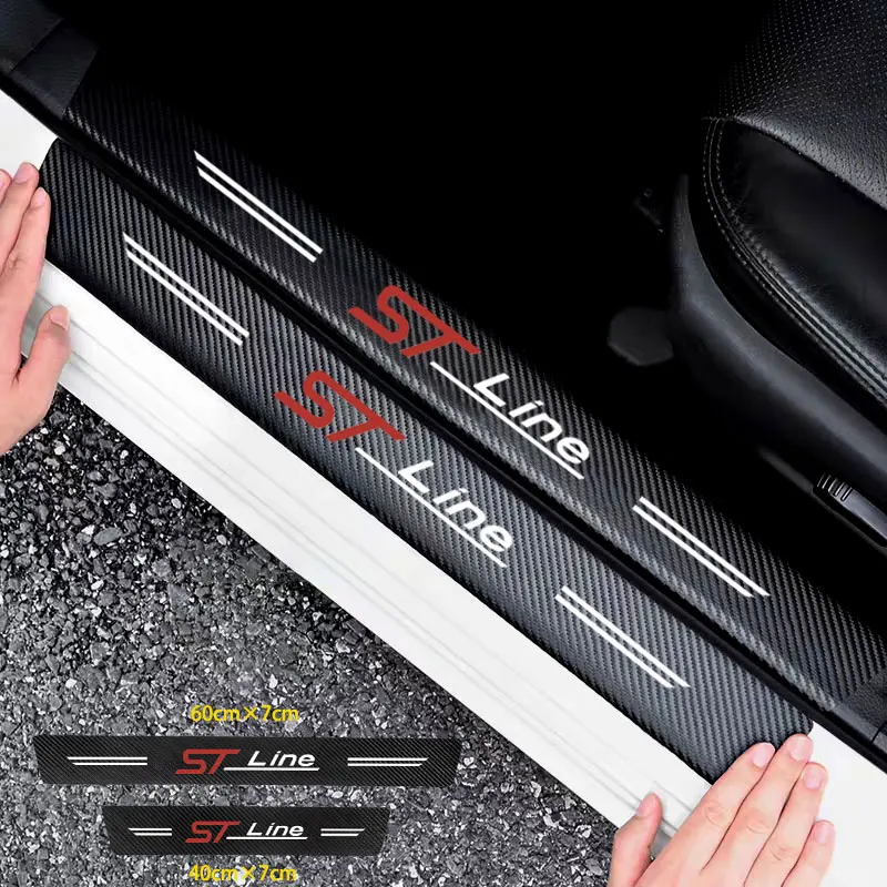 For Ford Focus MK2 ST Stline Threshold Decals Accessories 4pcs/set Car Door Sill Protector Leather Vinyl Stickers | Автомобили и