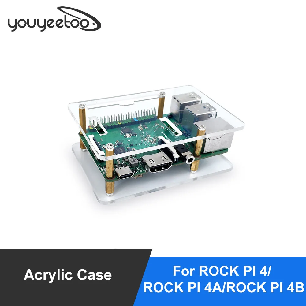 

Acrylic Case (incl. CPU Heat Sink) for ROCK PI 4/ rock pi 4A/rock pi 4B