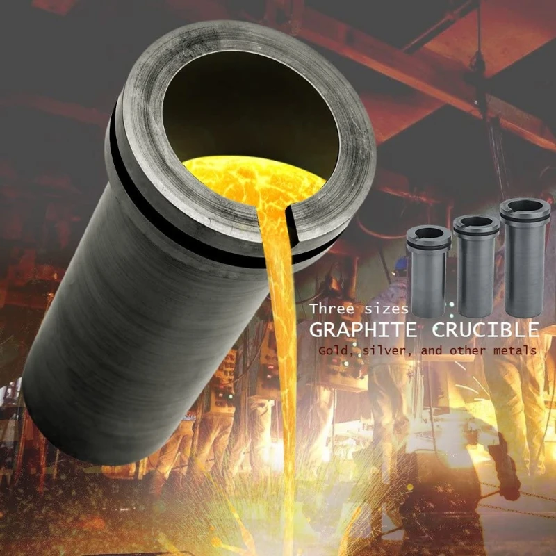 

1/2/3KG Foundry Clay Graphite Crucibles Cup High-Temperature Gold Silver Metal Smelting Graphite Crucible Casting Cup