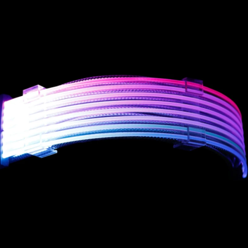 

RGB Luminous Line 6+2P Extension Cable In-Line Non-Synchronized Neon Color Line 300mm Computer Case Neon Color Line
