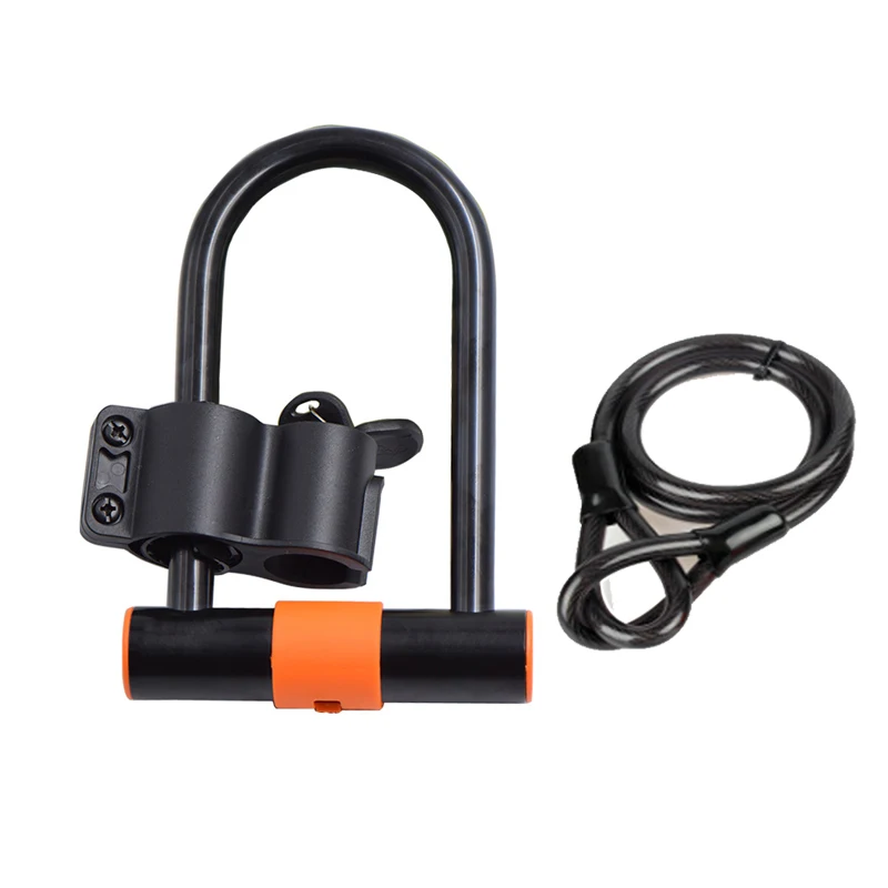 Велосипедный Замок U стальной кабель велосипедный замок цепь управления кабелем