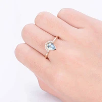 fashionable and gorgeous womens water drop zircon ring wedding ring engagement party gift size 6 10