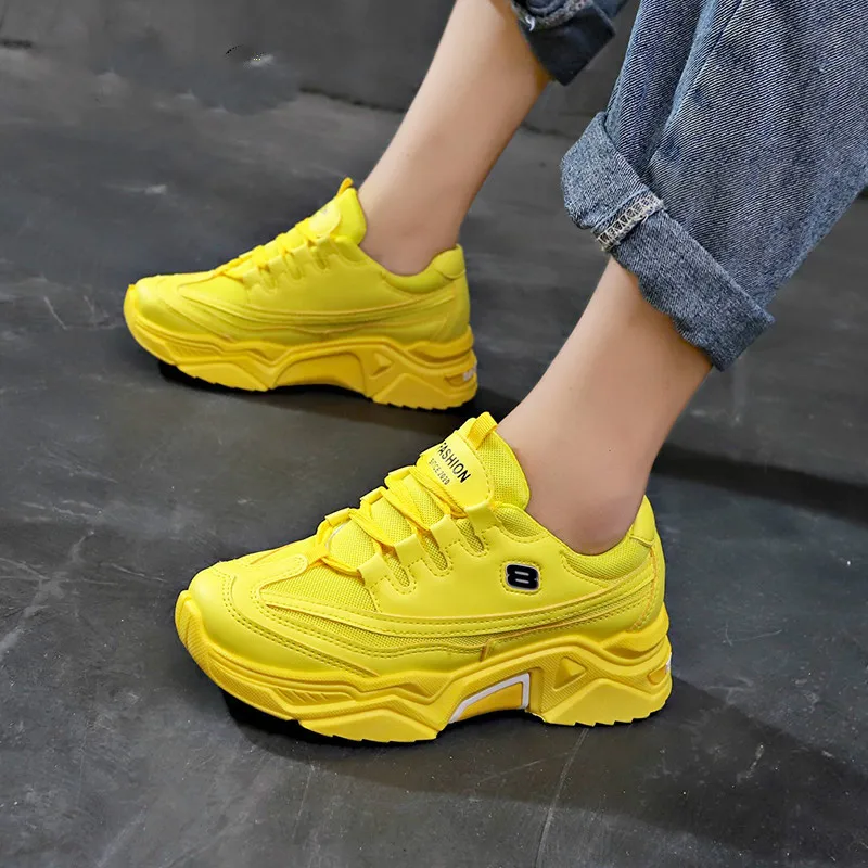 

Кроссовки женские прогулочные на платформе, дышащие, амортизирующие, повседневная обувь, 5 см