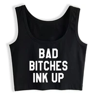 crop top female bad bitches ink up tattooed girl tattoo design vintage sleeveless tops women
