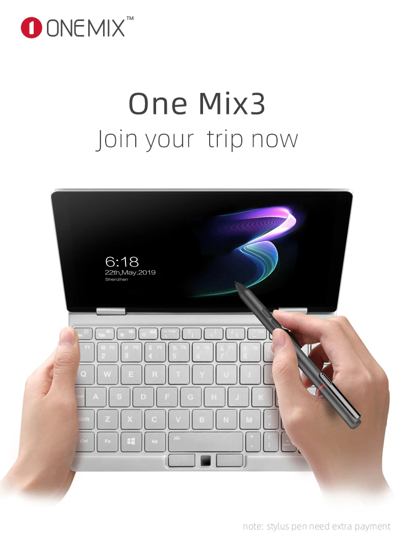 One NetBook Mix 3 10 1 дюймовый планшетный ПК intel M3 8100Y 8 Гб Ram 4 ГБ SSD 256*2560 FHD Win датчик
