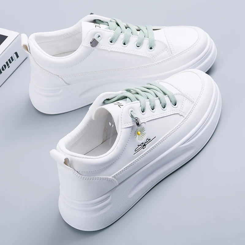 

Fashion Shoes Women's Vulcanize Shoes Spring New Casual Classic Solid Color PU Leather Shoes Women Casual White Shoes Sneakers