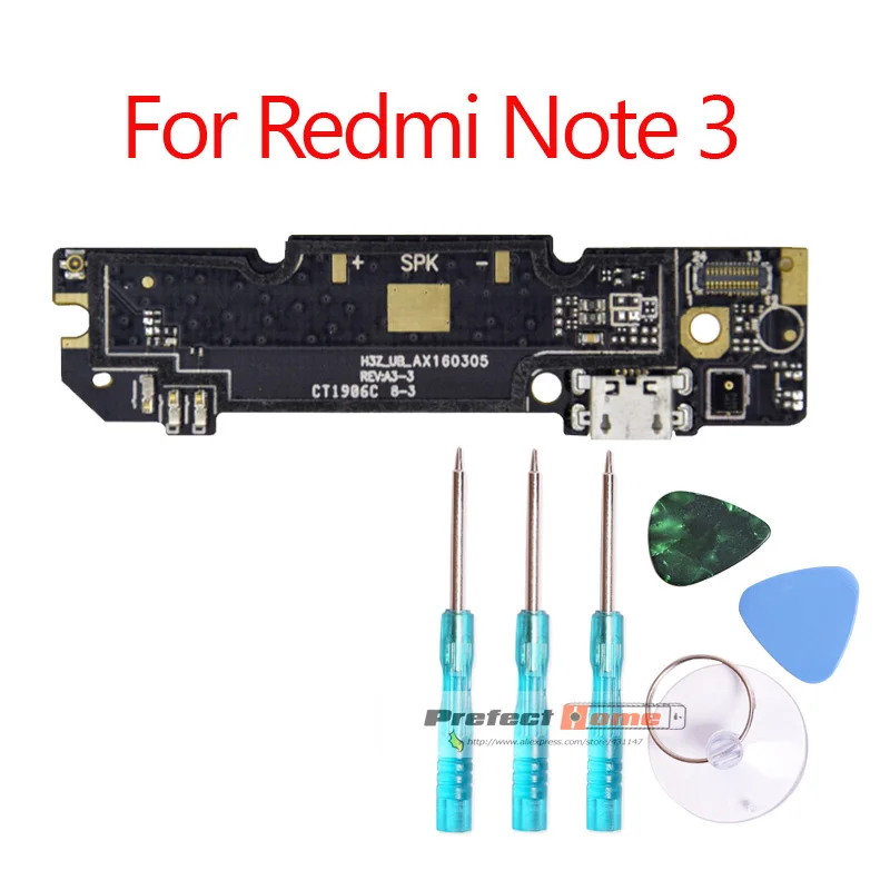 1 шт. Новинка для Xiaomi Redmi Note 3/Redmi Note 3 Pro Micro Dock Соединительная Плата usb порт для зарядки Шлейф Замена - Цвет: For Note 3 with TooL