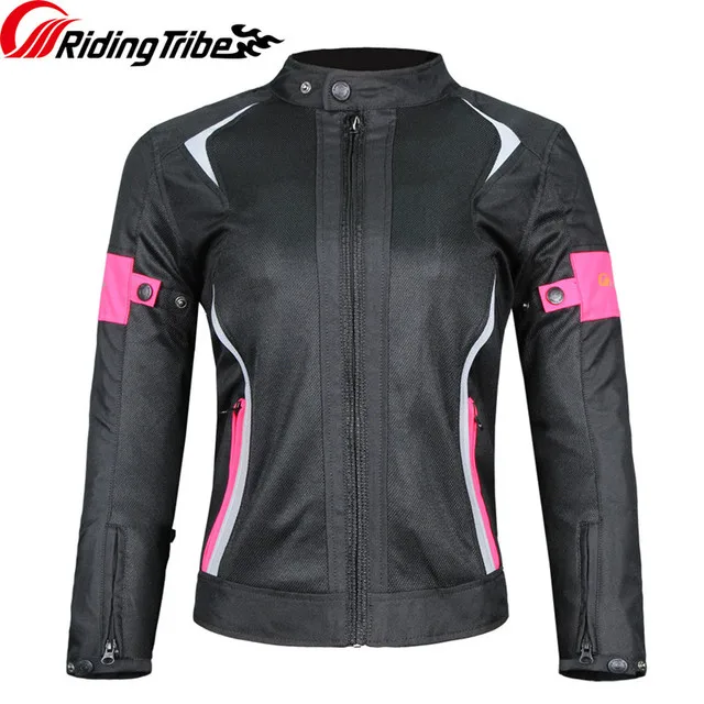 Motorcycle Jacket Summer Women 9pcs Protective Gears and Waterproof Lining Pants Ladies Riding Raincoat Safety Suit For Yamaha