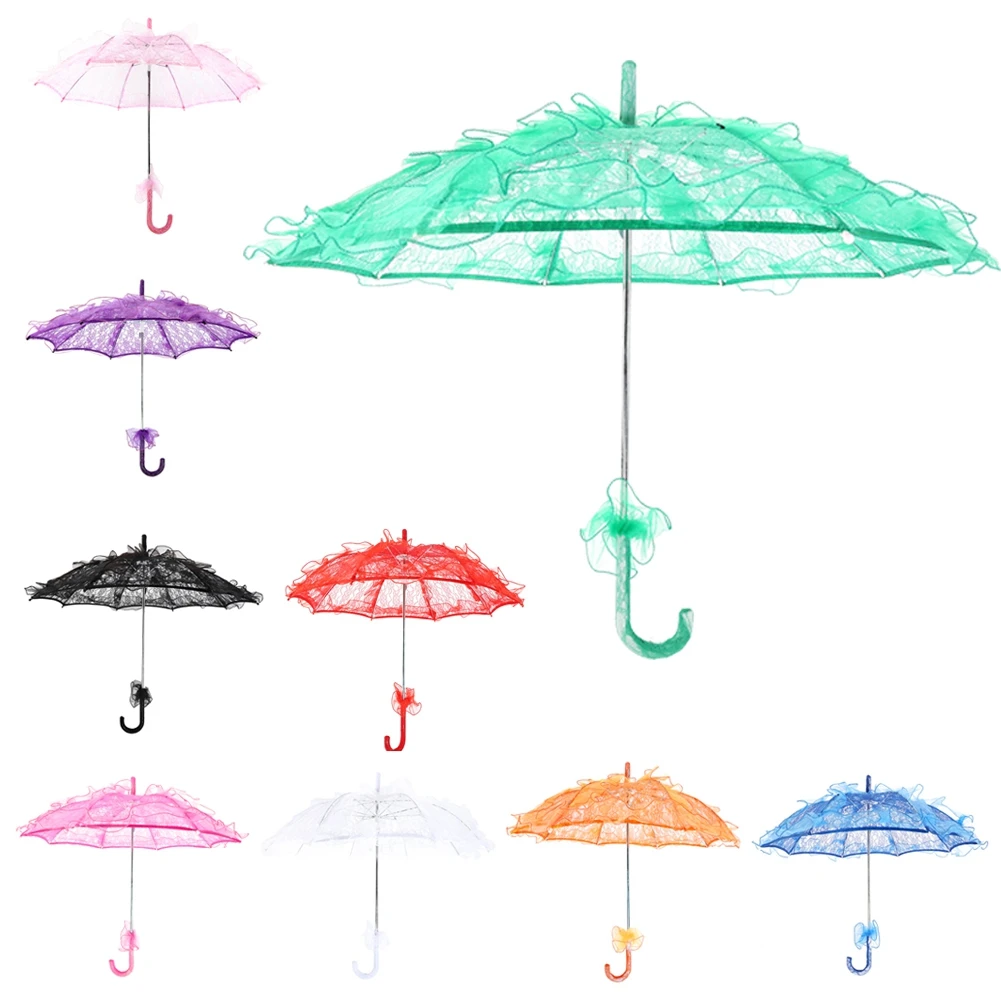 

Wedding Umbrella Multicolor Lace Bride Umbrella Stage Dancing Props Umbrella Photography Props Sun Umbrella