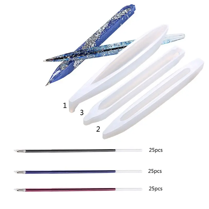 

Ballpoint Pen UV Epoxy Resin Casting Mold Penholder Silicone Mold DIY Art Craft
