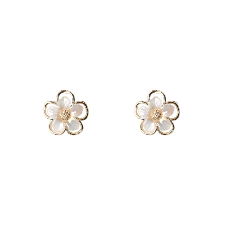 

Besimpol Korean Style 925 Sterling Silver Stud Earrings Elegant Gentle Flower Earrings For Women Exquisite Ear Jewelry Gifts