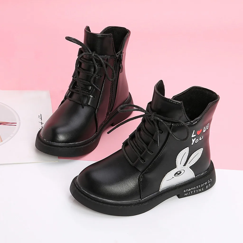 winter boots Children Baby toddler girl boots princess Cartoon Shoes Leather Winter Cotton Warm winter boots kids#Y3