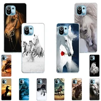 phone case for redmi 9 8 8a 9a 9c note 10 9 9s 7 8 8t snow running horse silicone tpu soft cases for xiaomi 11 lite 10 9se cover
