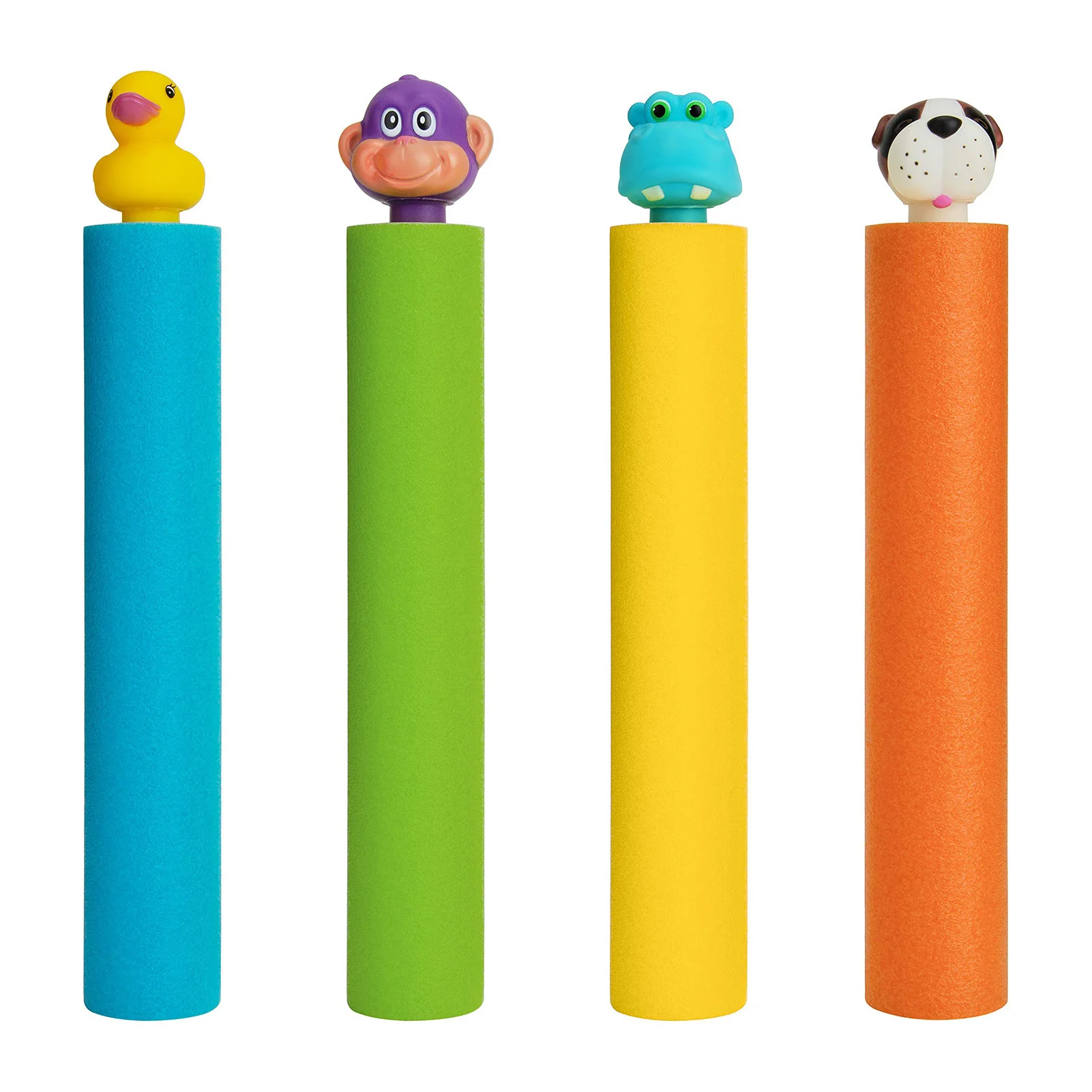 

1pc Children Water Gun Cartoon Animal Head Pull-type EVA Foam Water Shooter Blaster Beach Toys Summer Outdoor Games Watergun