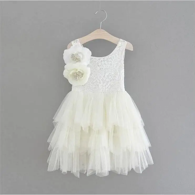 Кружевное платье-пачка с цветами для девочек 1-6 лет | Детская одежда и обувь