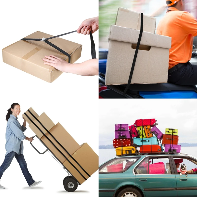 

4Pcs 250x2.5cm Car Tension Rope Tie Down Strap Strong Ratchet Belt Luggage Bag Cargo Lashing With Metal Buckle Tow Rope