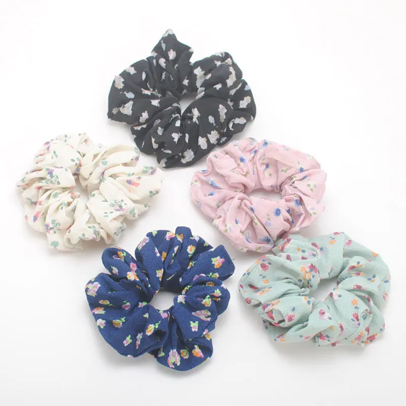 

1 шт. Новые Большие женские резинки для волос, эластичные резинки для волос с цветочным принтом, держатель для волос для девочек, модные рези...