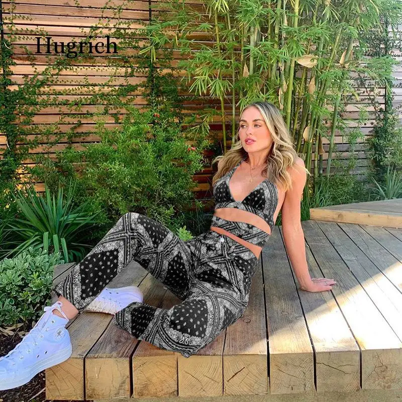 

Silk Printed Jeans Women's Autumn and Spring New Fashion Mid Waist Pattern Pants for Commuting