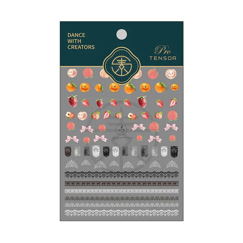 

1 Pc Fruit Nail Sticker Japanese Style Frosted Ultra Thin Transparent Nail Decals Fashion Manicure Tools