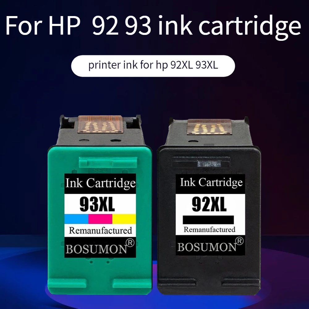 Bosumon Восстановленный картридж 92 93 Замена для hp C9362WN C9361WN 92 93 XL