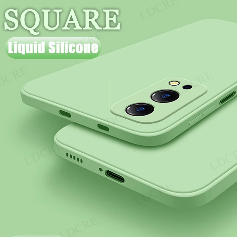 

For Oneplus Nord2 5G Case Liquid Square Silicone Anti-slip Rubber Phone Case For Oneplus Nord 2 5G Cover For Oneplus Nord 2 5G