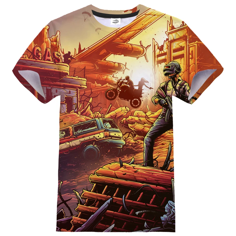 Популярная модель игры PUBG 3D мужская футболка с рисунком Женская модная уличная