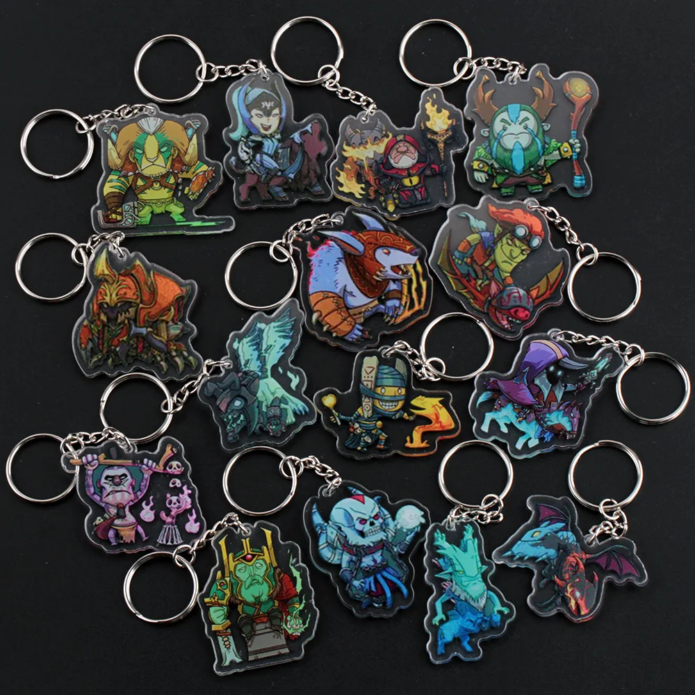 Хит продаж 2020 брелок для ключей Dota 2 с акриловой фигуркой Dota2 аниме-поклонники