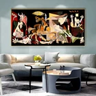 Настенная Картина на холсте Guernica, Репродукция Пикассо, настенная Картина на холсте, плакаты, настенные картины для декора гостиной