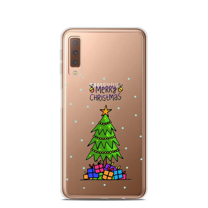 TPU Мультяшный Рождественский чехол для samsung Galaxy A10 A30 A50 A70 A80 Санта Клаус мягкий чехол TPU для samsung A6 A7 A8 Plus A9 - Цвет: TPU