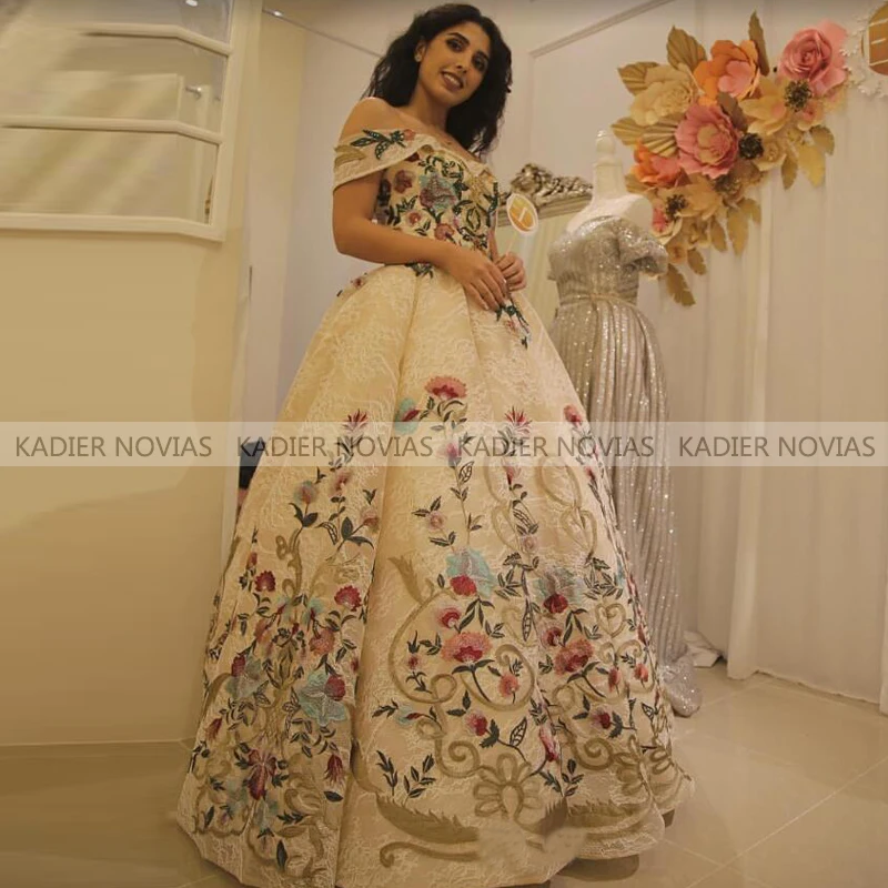 

KADIER NOVIAS Long Champagne Ball Gown Arabic Wedding Dresses 2021 Gelinlik Couture Vestidos De Novia 2020 Corte Princesa
